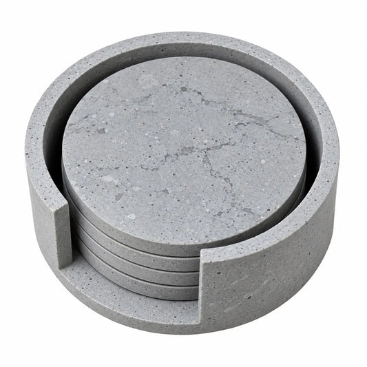 Terrazzo Coasters | Set of 4 With Holder
