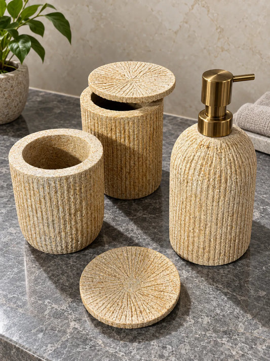 Golden Fossil Washroom Utility Set